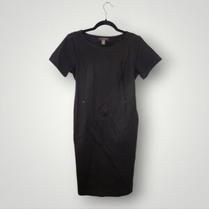 A Pea In The Pod Nursing Dress size M style 63830-01 Black Short Sleeve Dress